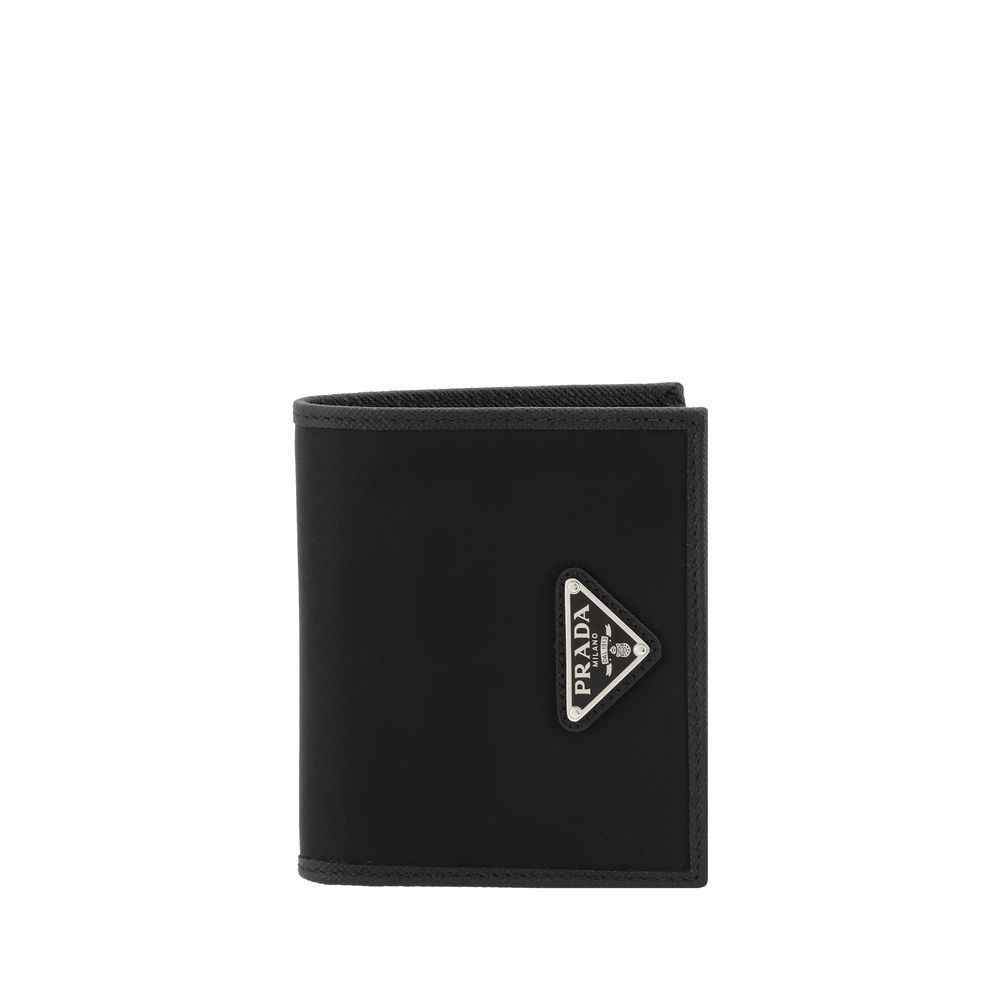 Prada Schwarzes Portemonnaie aus Nylon