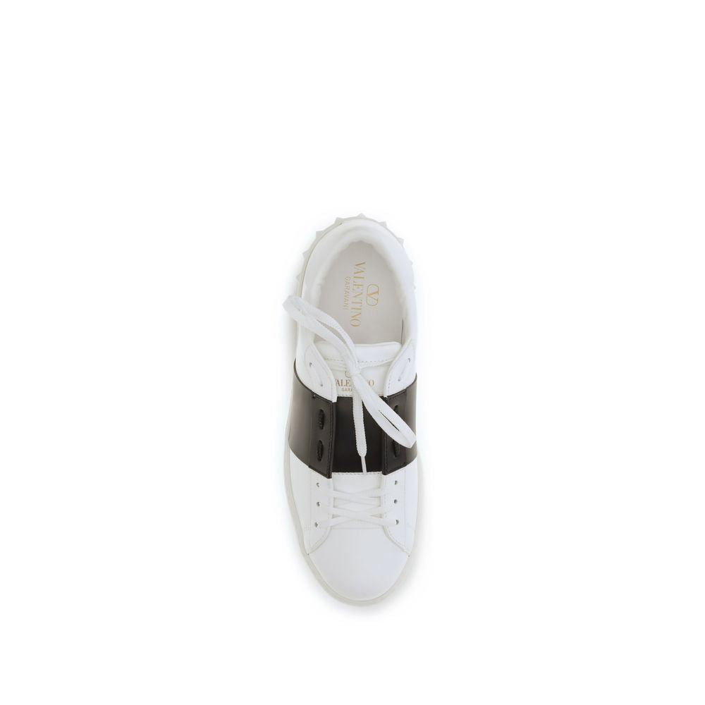 Valentino Garavani Schwarze Kalbsleder Bos Taurus Low-Top-Sneaker