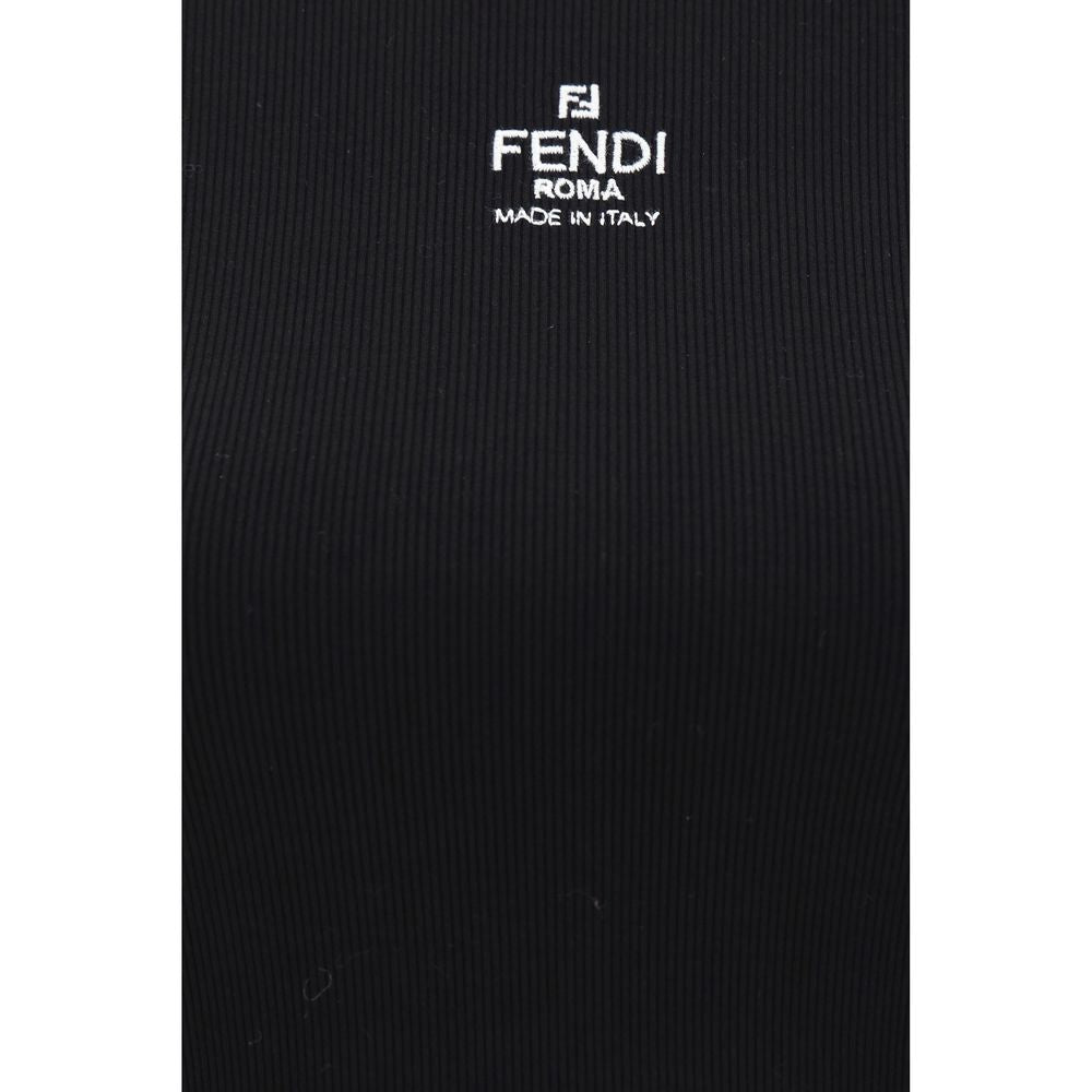 Fendi Schwarzes Baumwoll-T-Shirt