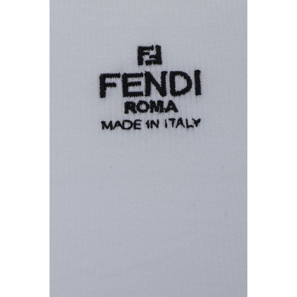 Fendi Weißes Baumwoll-T-Shirt