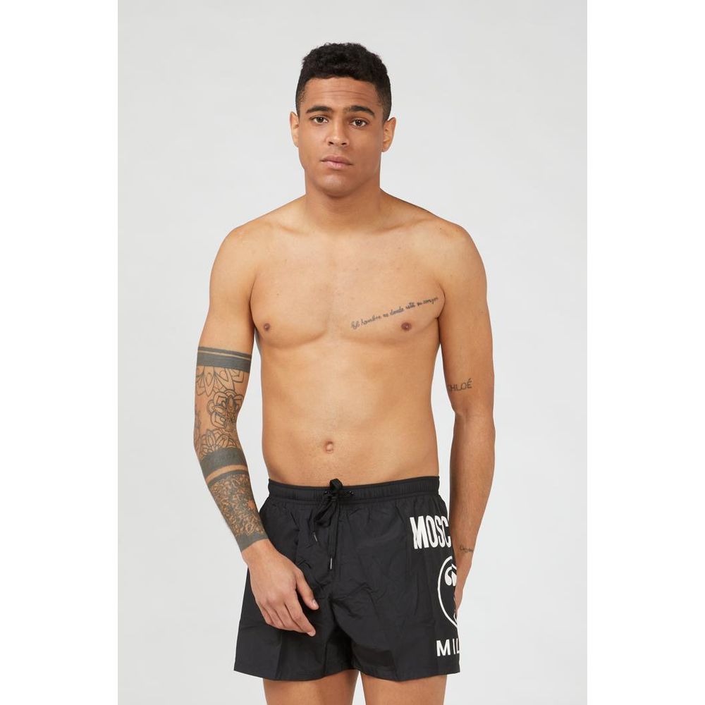 Moschino Schwarze Badeshorts aus Polyester