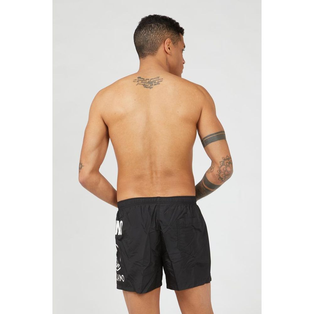 Moschino Schwarze Badeshorts aus Polyester