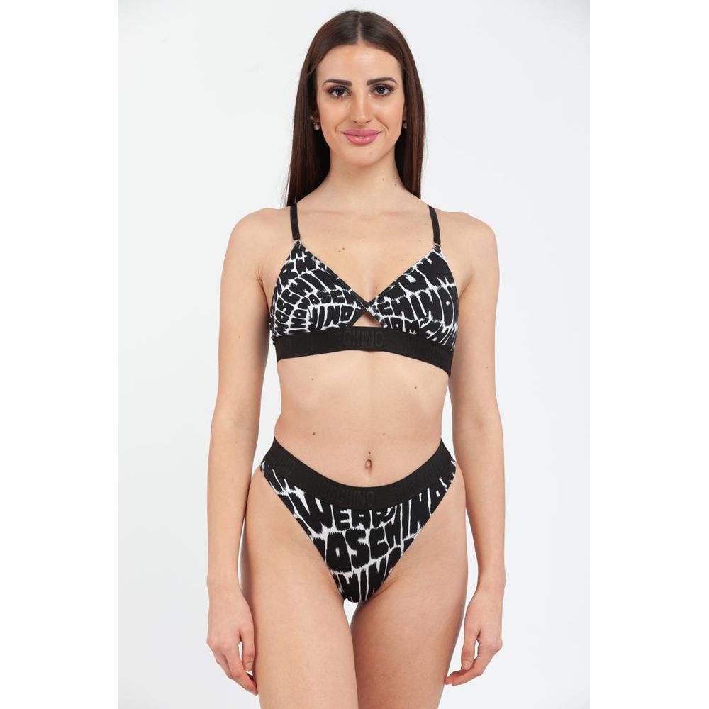 Moschino Schwarzer Baumwoll-Bikini