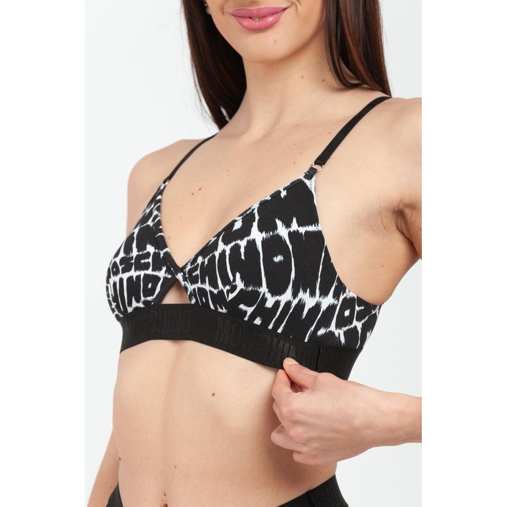 Moschino Schwarzer Baumwoll-Bikini