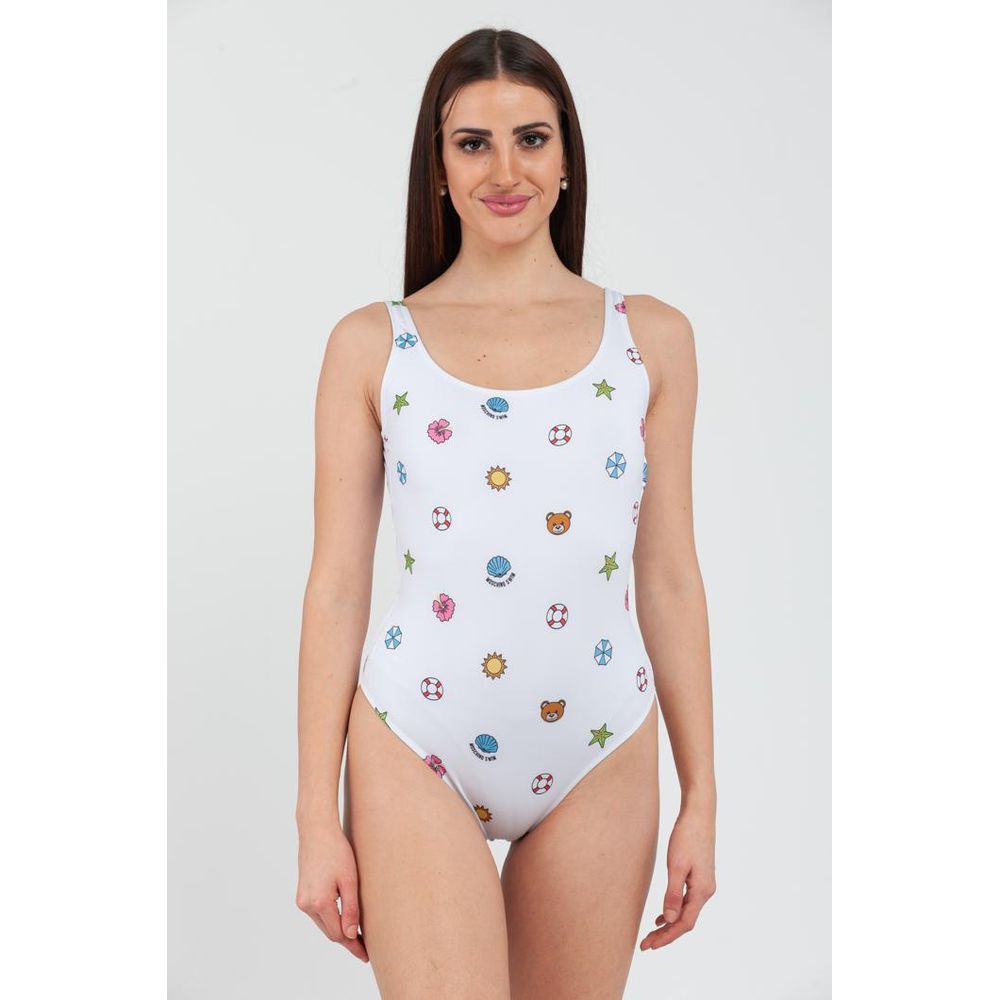 Moschino Weißer Einteiler aus Polyester