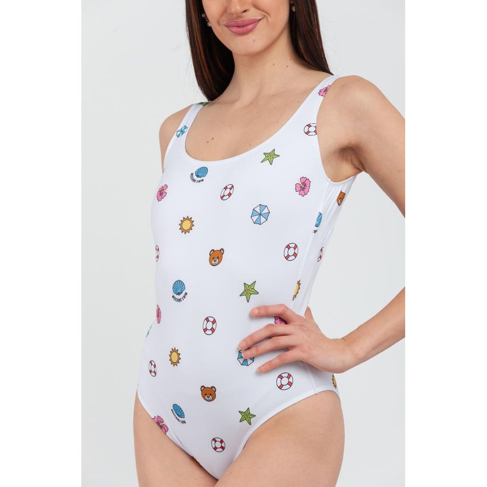 Moschino Weißer Einteiler aus Polyester