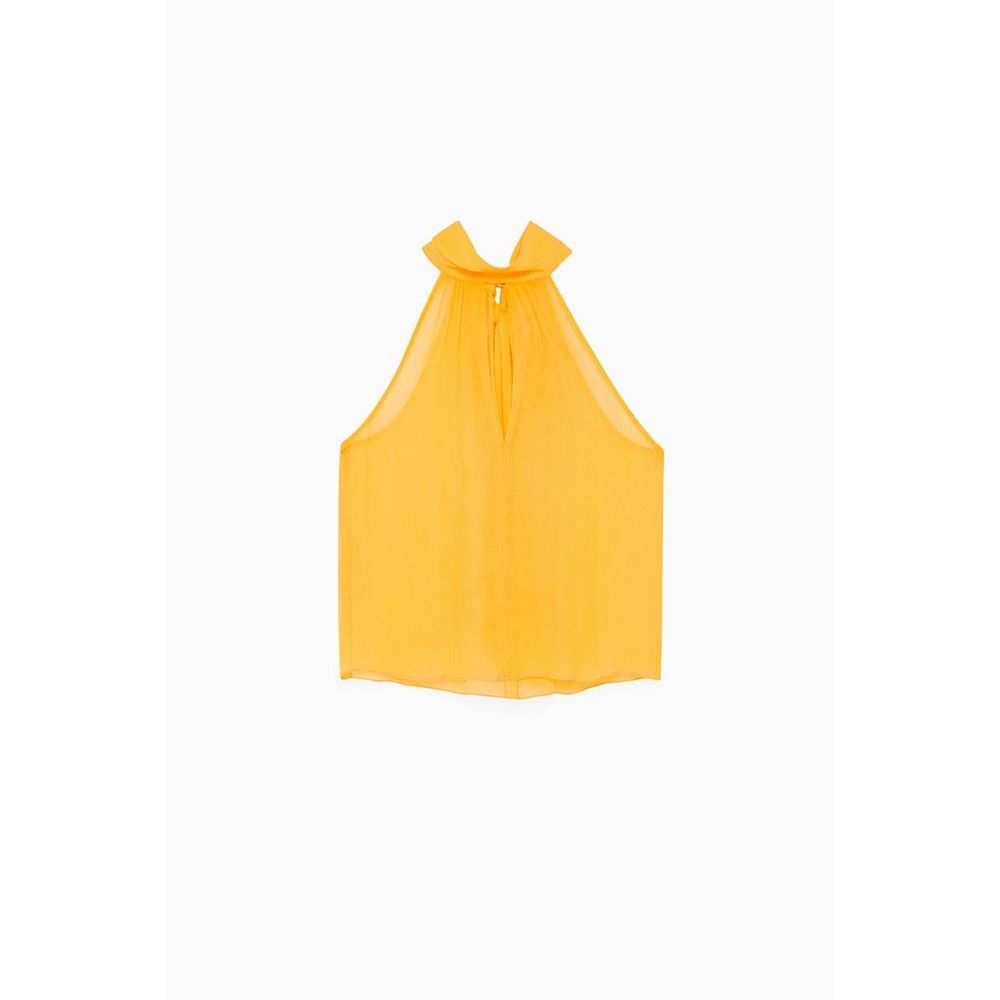 Patrizia Pepe Orangefarbene Seiden-Tanktops