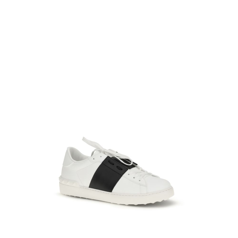 Valentino Garavani Weiße Low-Top-Sneaker aus Kalbsleder Bos Taurus