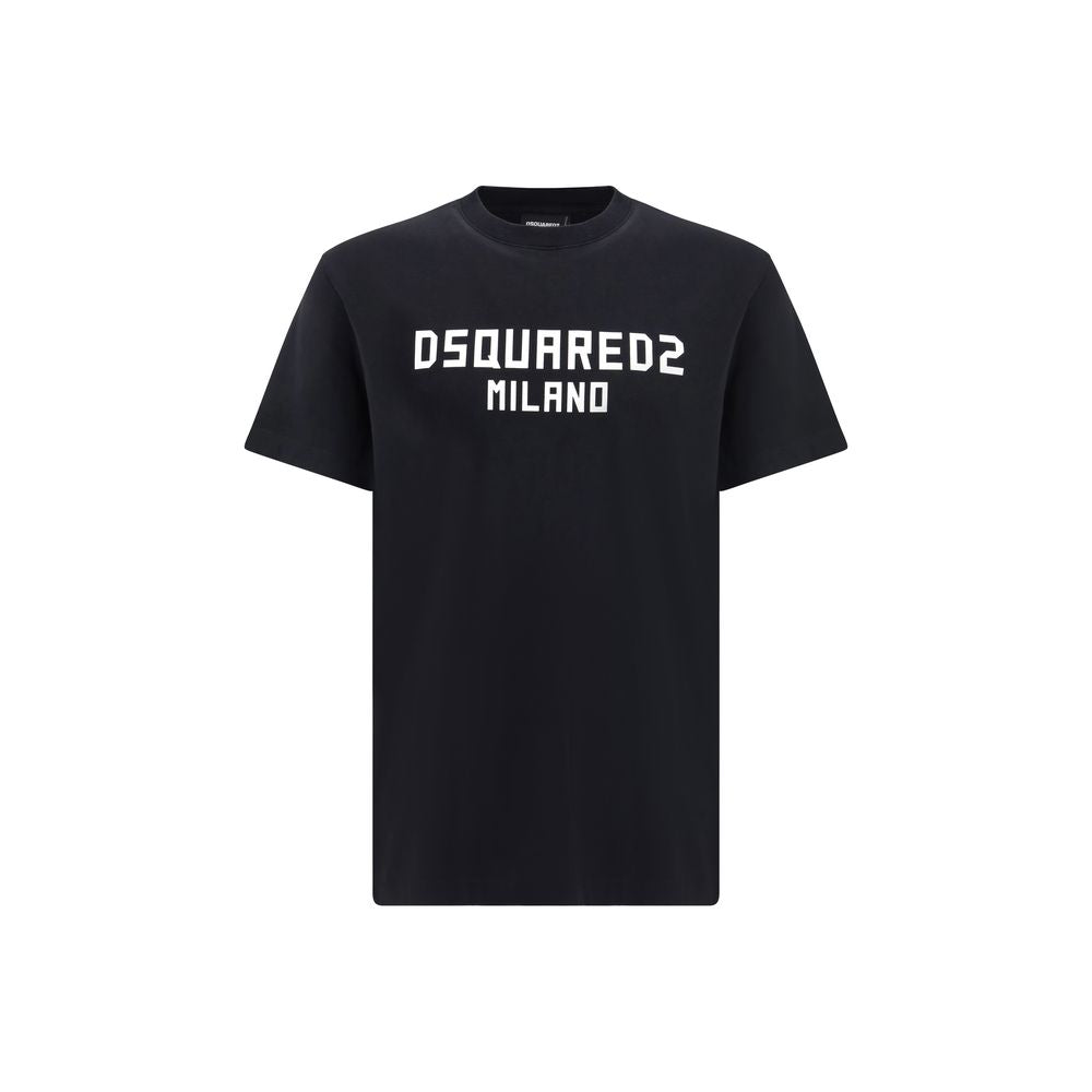 Dsquared² Schwarzes Baumwoll-T-Shirt