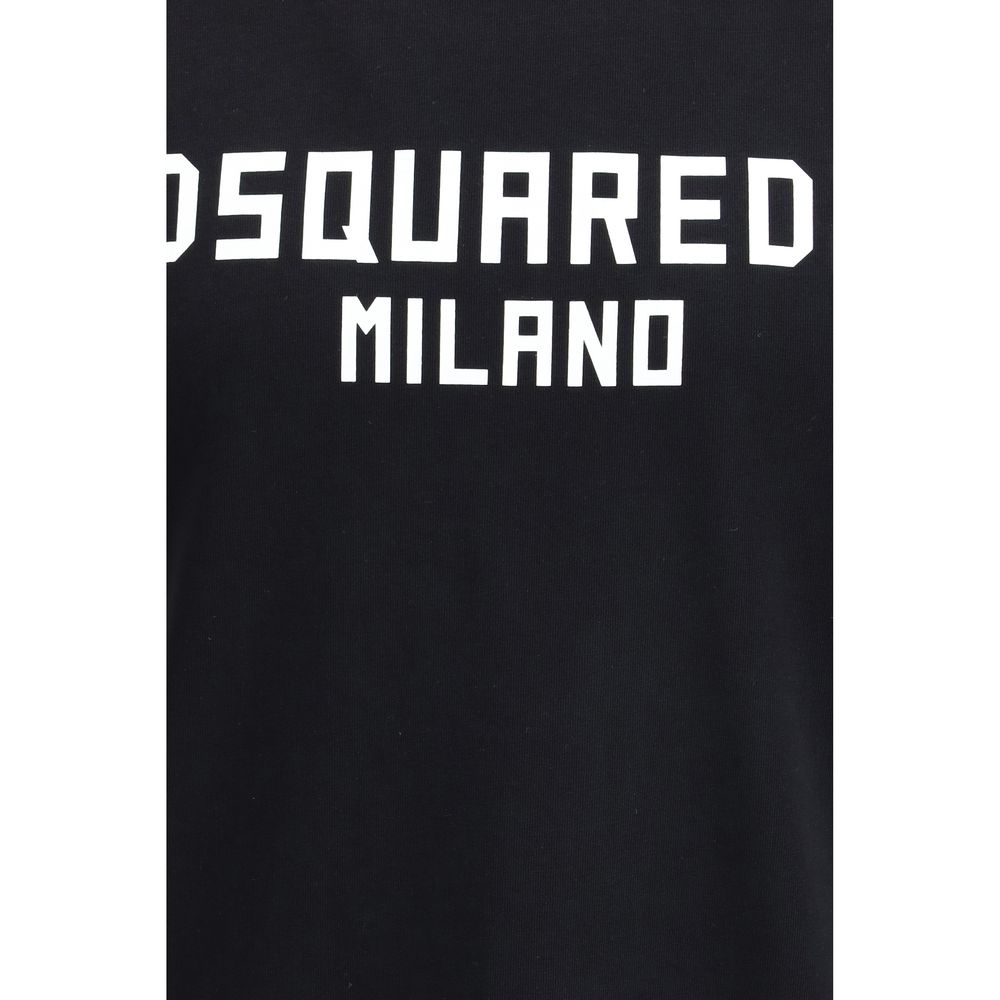 Dsquared² Schwarzes Baumwoll-T-Shirt