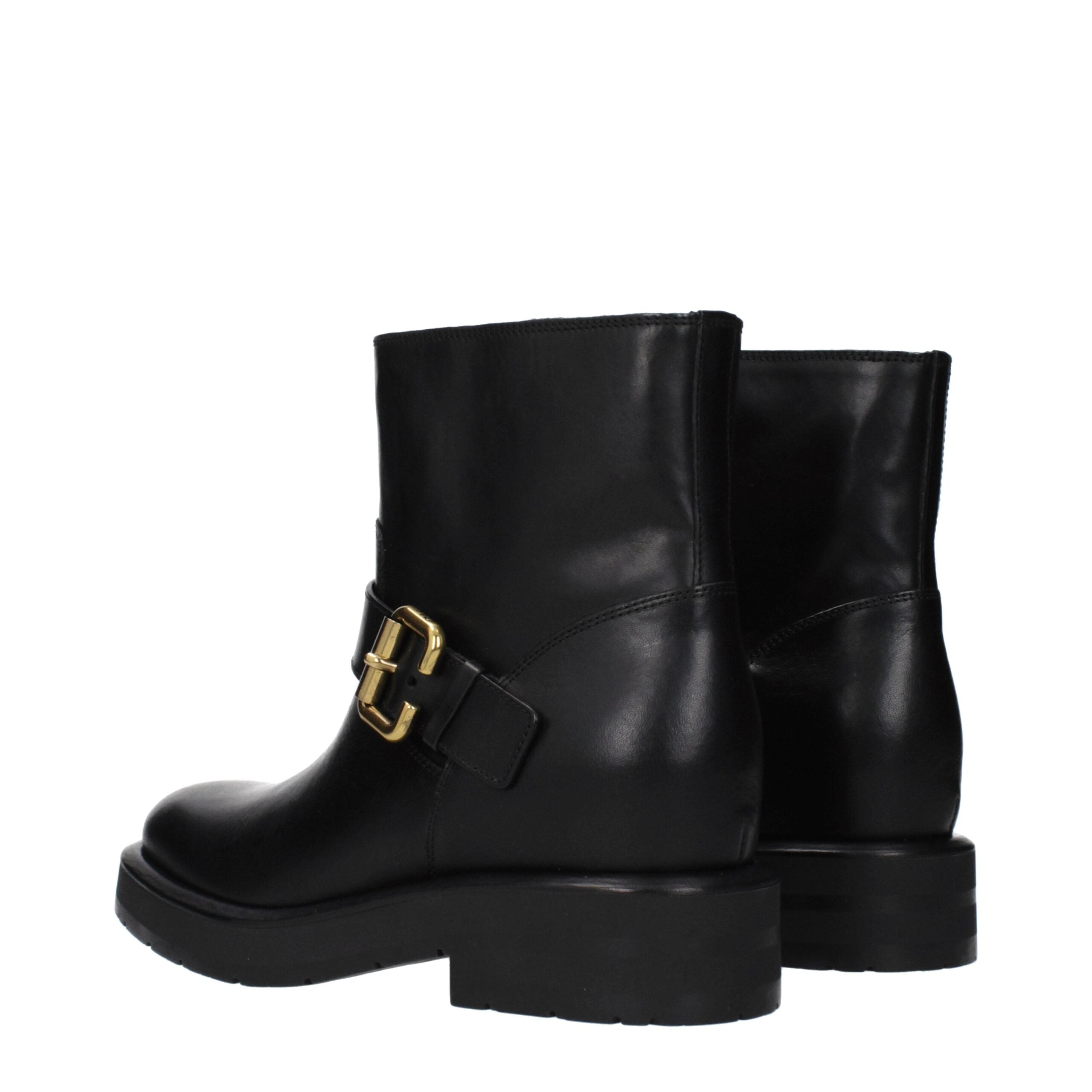 Chloé Schwarze Leder-Ankle Boots
