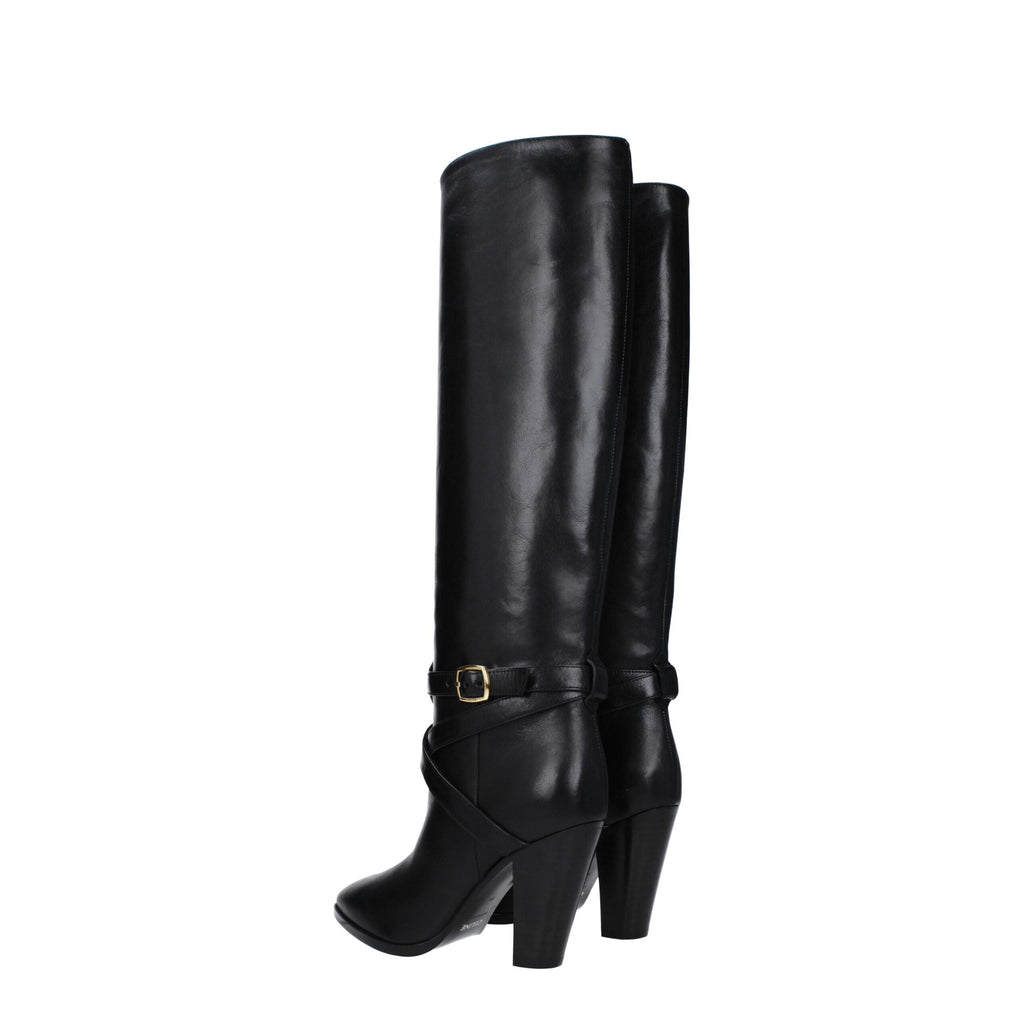 Celine Schwarze Lederstiefel