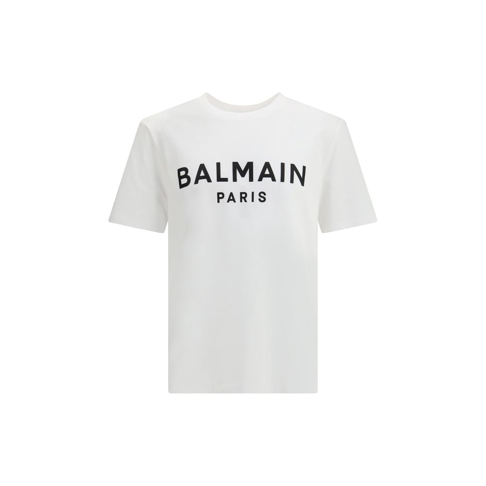 Balmain Weißes Baumwoll-T-Shirt