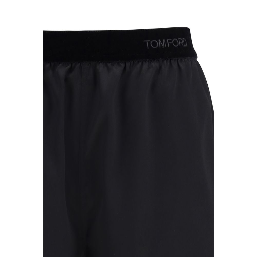 Tom Ford Schwarze Bermuda-Shorts aus Seide