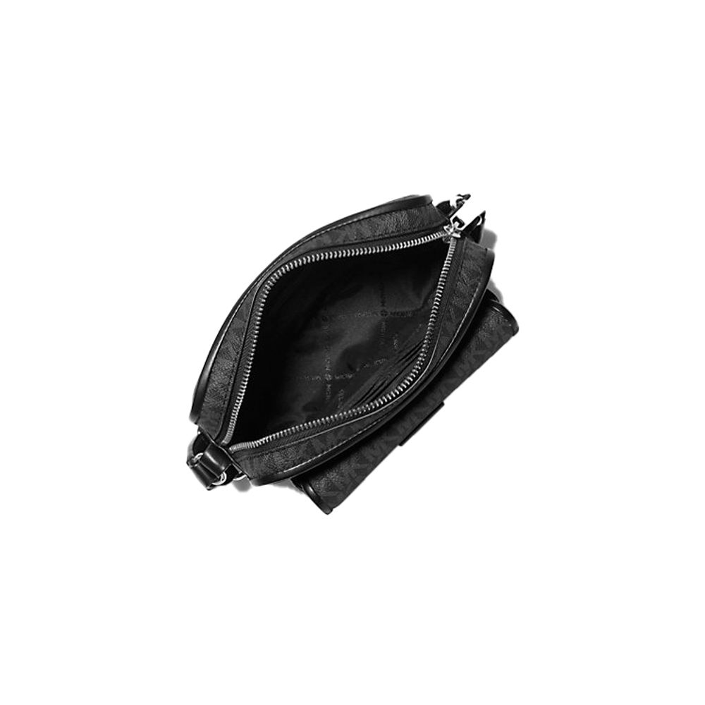 Michael Kors Schwarze Canvas Umhängetasche