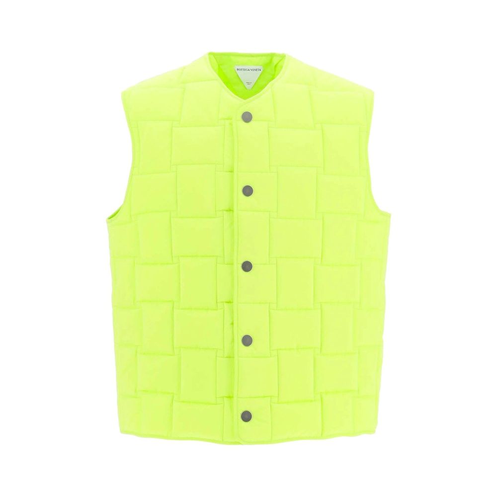 Bottega Veneta Ärmellose Zweifarbige Jacke aus Polyamid