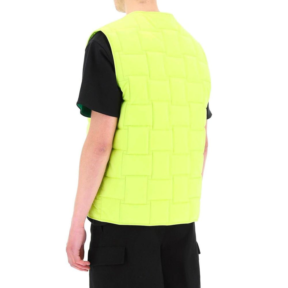Bottega Veneta Ärmellose Zweifarbige Jacke aus Polyamid