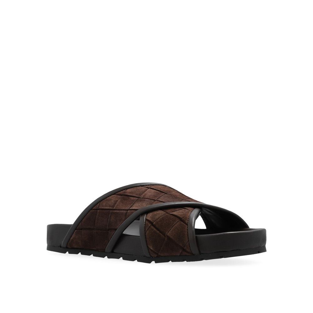 Bottega Veneta Braune Lammleder-Sandalen