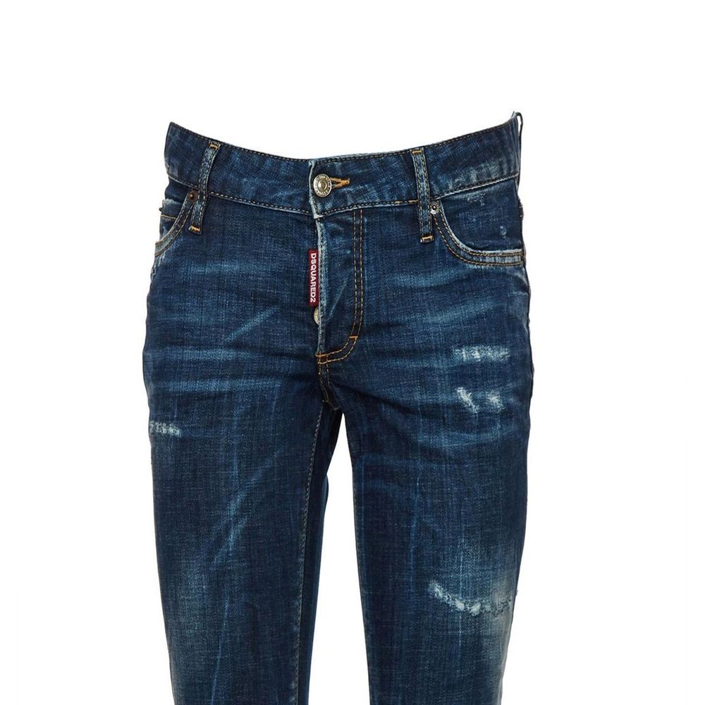 Dsquared² Blaue Baumwoll-Jeans im Slim Fit Schnitt