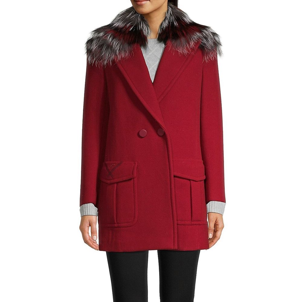 Fendi Mehrfarbiger Mantel aus reiner Schurwolle