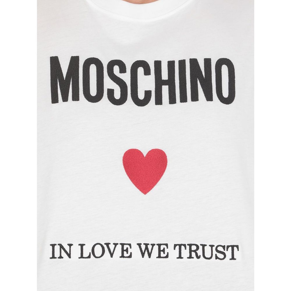 Moschino Couture Weißes Baumwoll-T-Shirt