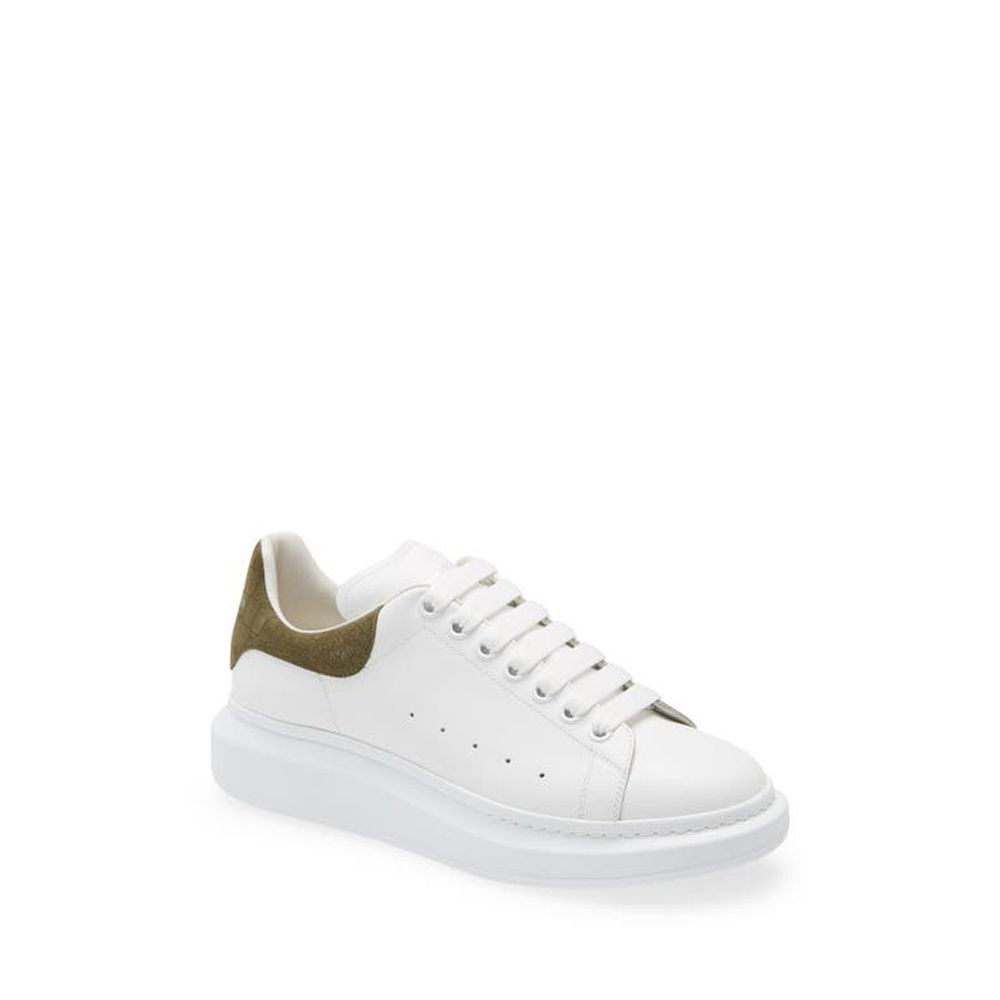 Alexander McQueen Weiße Kalbsleder Low-Top-Sneaker