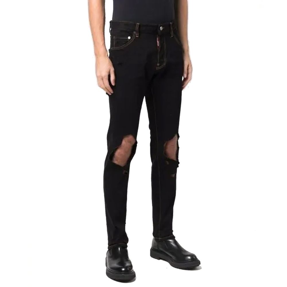 Dsquared² Schwarze Baumwoll-Jeans Denim