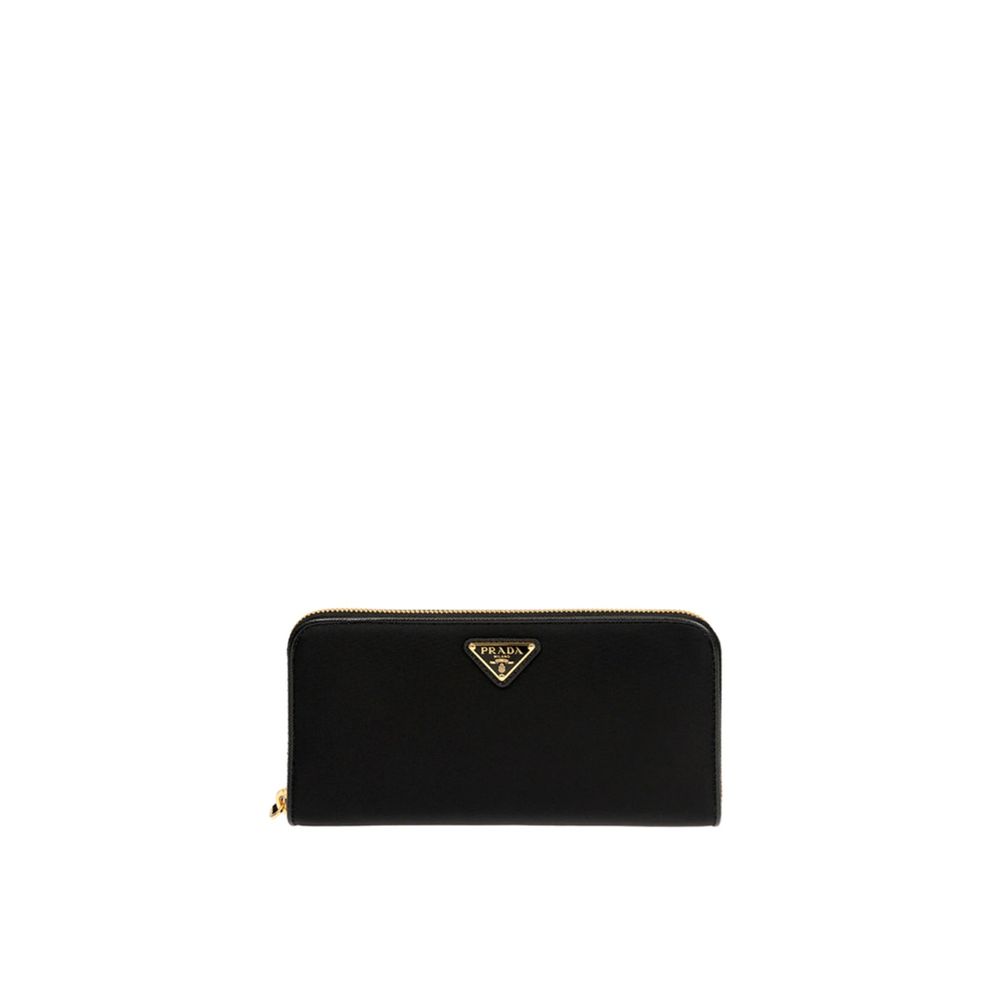 Prada Schwarzes Portemonnaie aus Nylon
