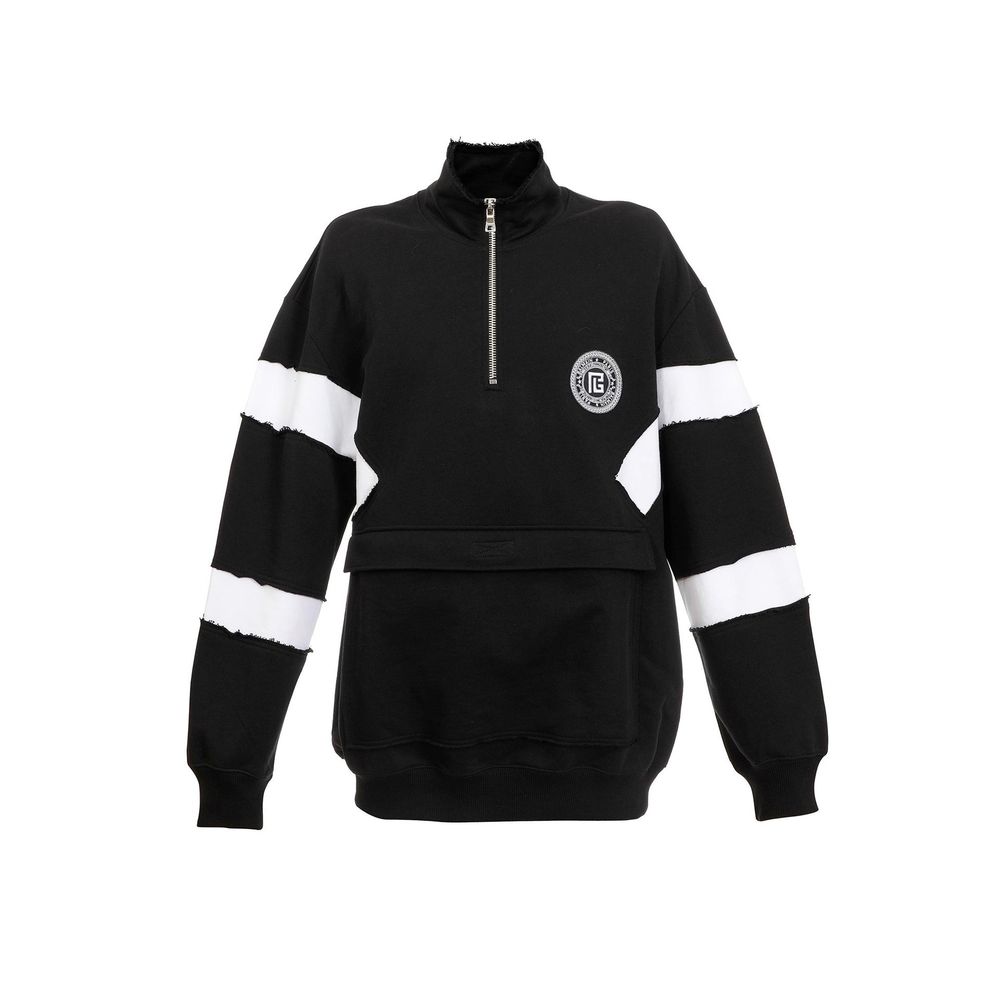 Balmain Schwarzer Baumwoll-Sweatshirt