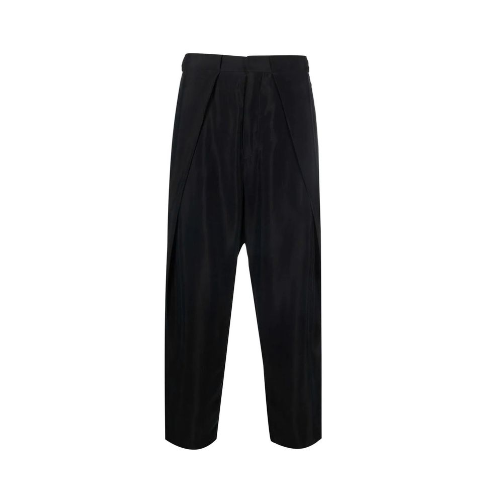 Balmain Schwarze Kupferfarbene Cropped Hose