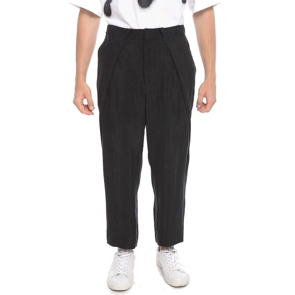 Balmain Schwarze Kupferfarbene Cropped Hose