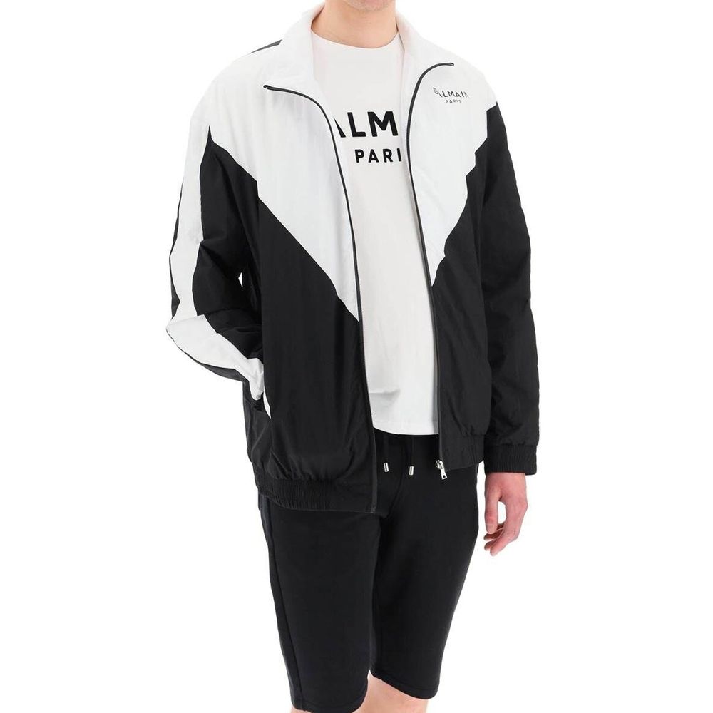 Balmain Schwarze Polyamid-Shell-Jacke