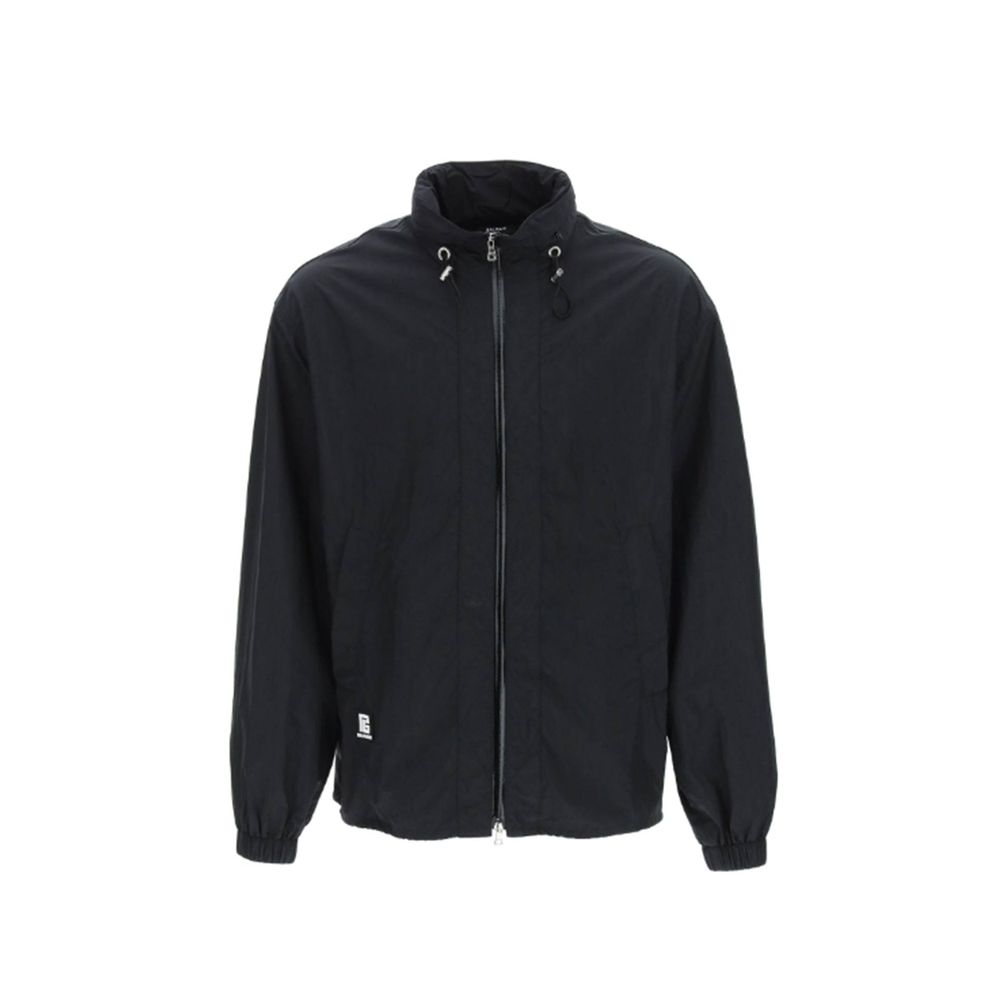 Balmain Schwarze Nylon-Shell-Jacke