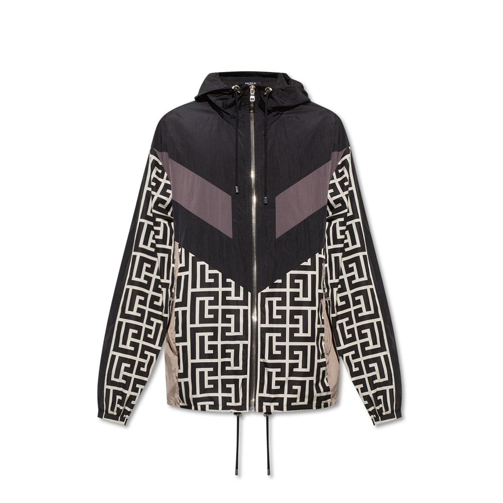 Balmain Schwarze Nylon-Shell-Jacke