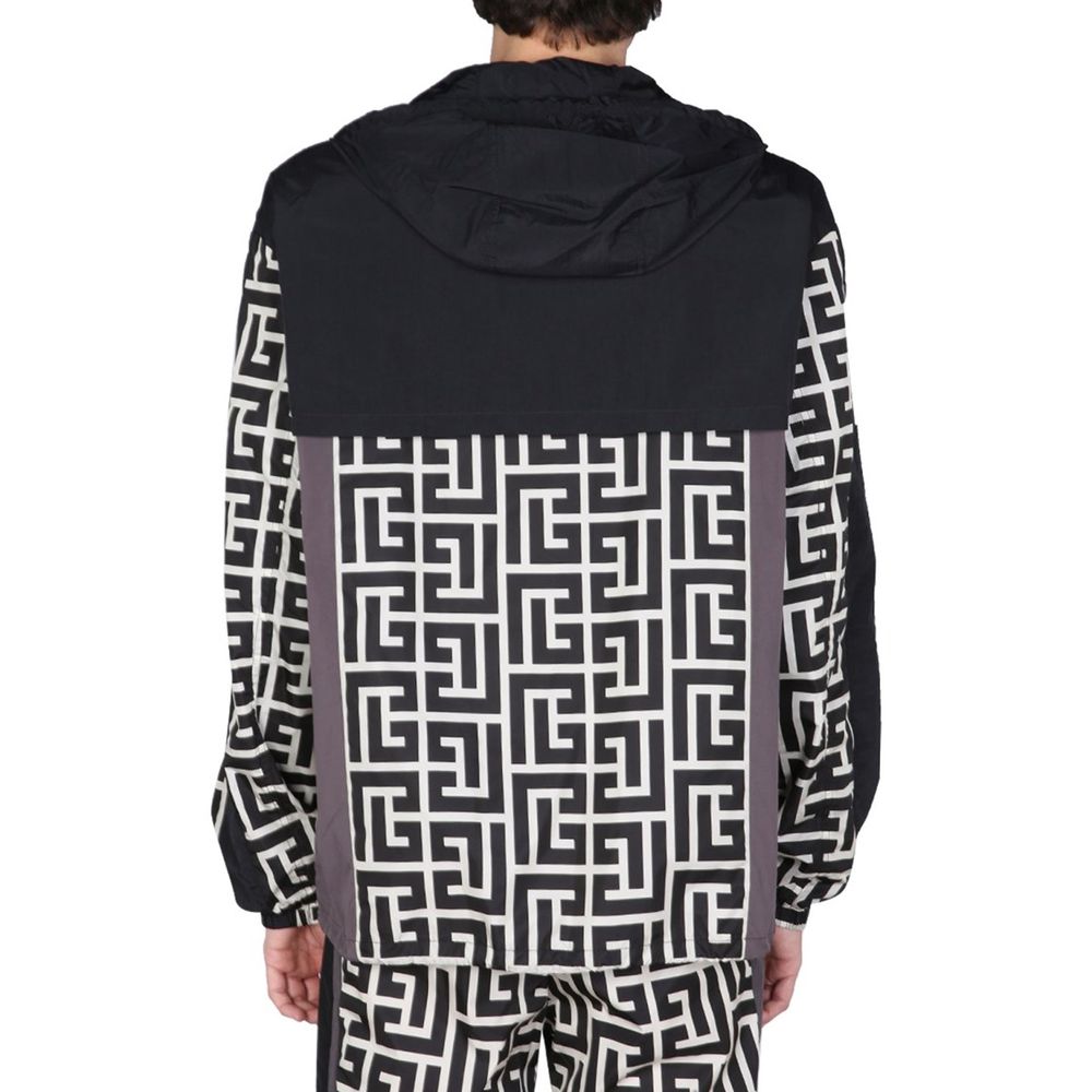 Balmain Schwarze Nylon-Shell-Jacke