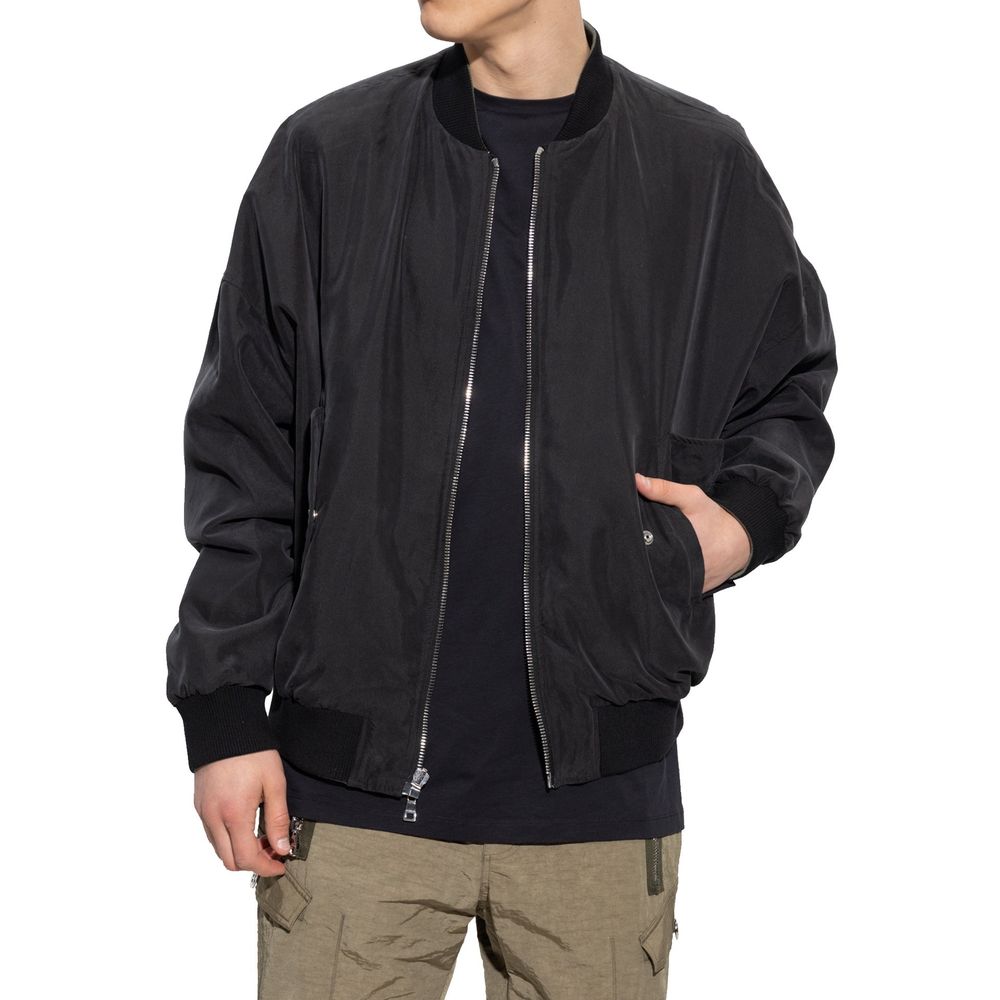 Balmain Schwarzer Bomber aus Baumwolle