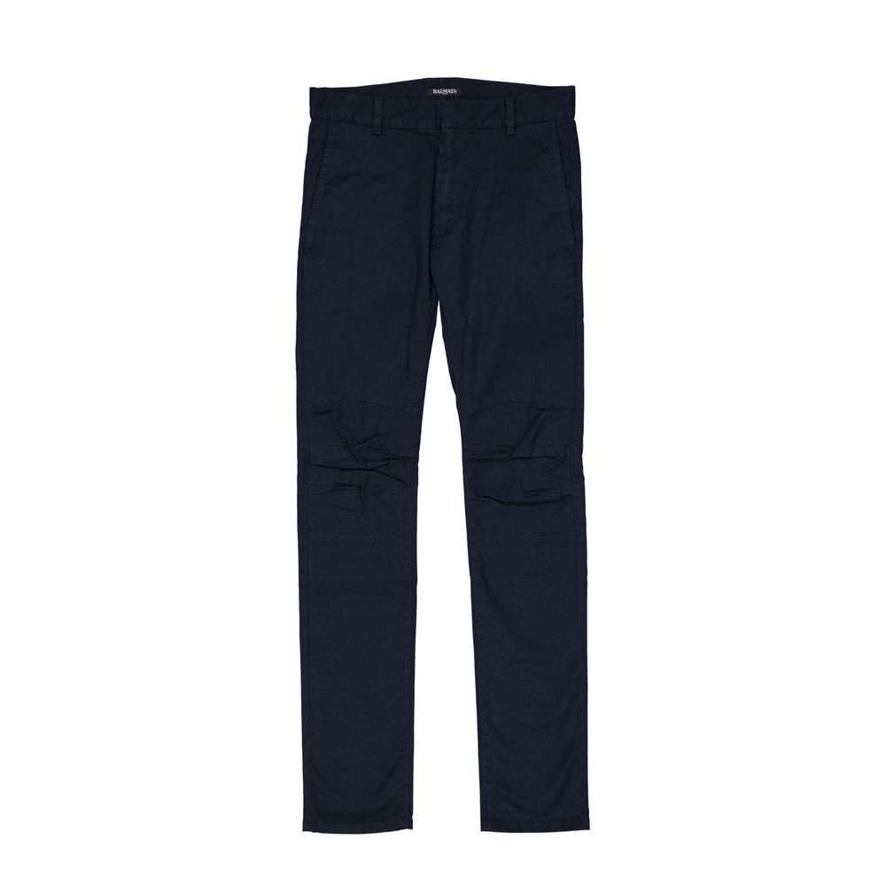 Balmain Blaue Baumwoll-Freizeithose