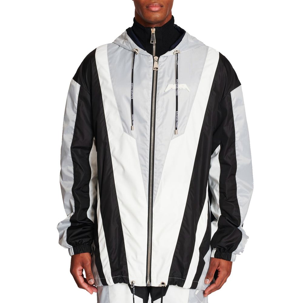 Balmain Schwarze Shell-Jacke aus Polyester
