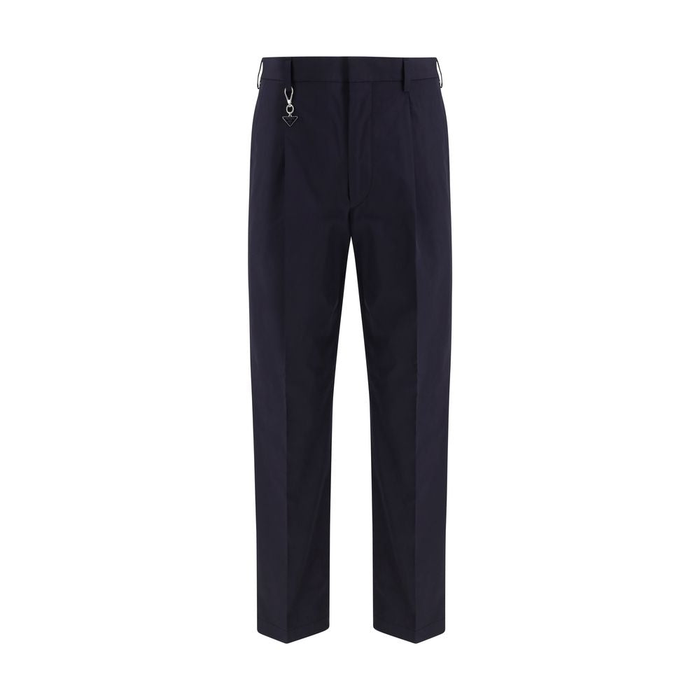 Prada Blaue Baumwollhose für die Freizeit
