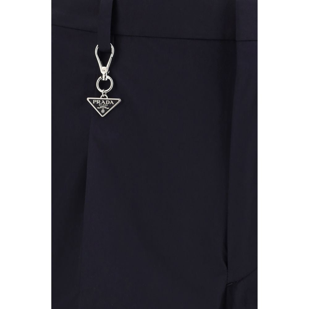 Prada Blaue Baumwollhose für die Freizeit