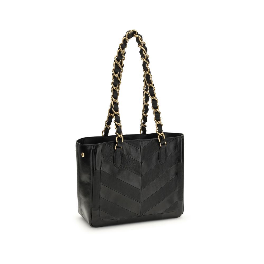 Valentino Garavani Schwarze Napa Leder / Kalbsleder Schultertasche