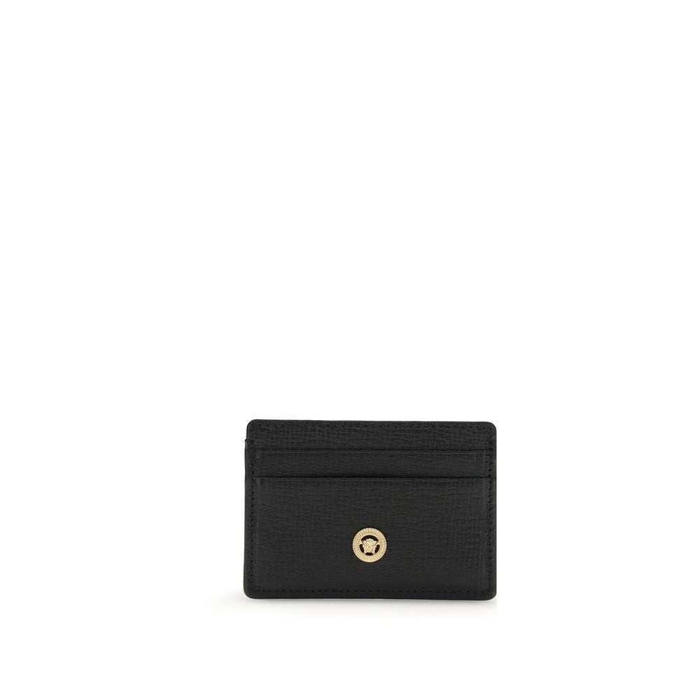 Versace Schwarzes Ziegenleder Portemonnaie