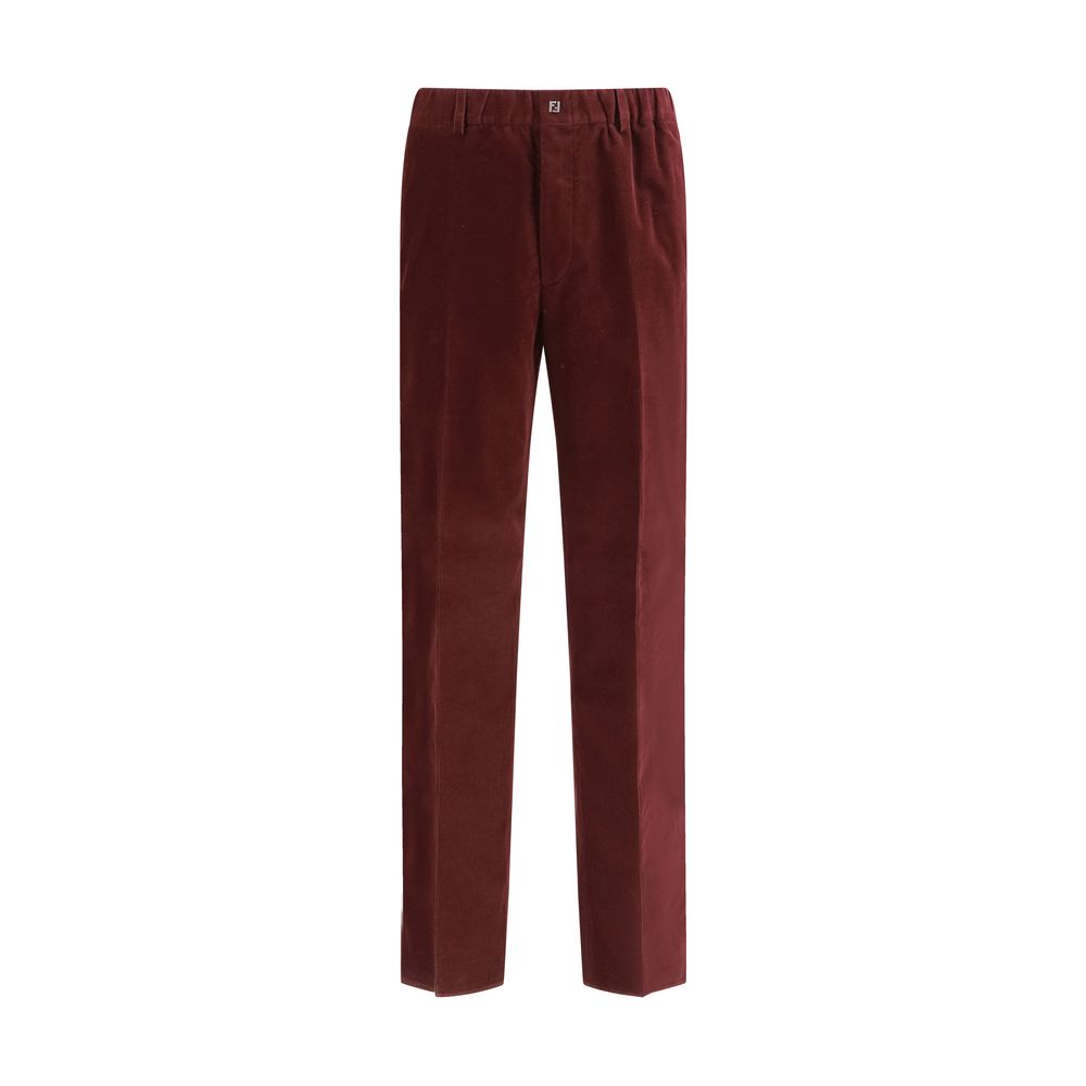 Fendi Bordeaux Baumwollhose