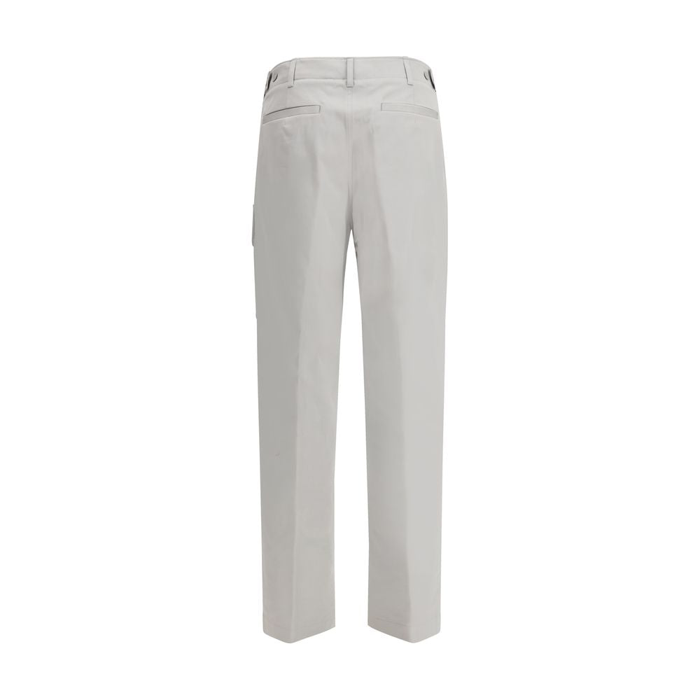Fendi Silberne Baumwoll-Cargohose