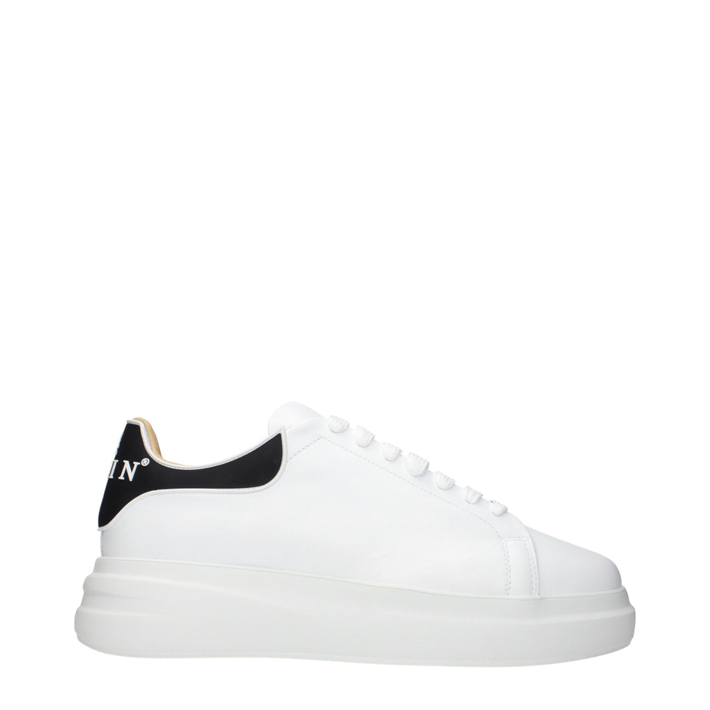 Philipp Plein Weiße Low-Top-Sneaker aus Leder