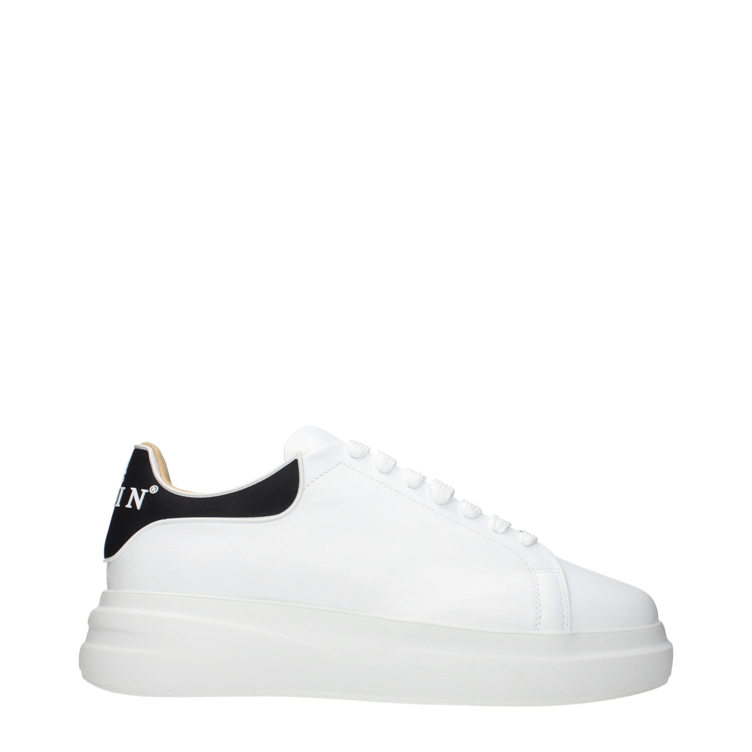 Philipp Plein Weiße Low-Top-Sneaker aus Leder