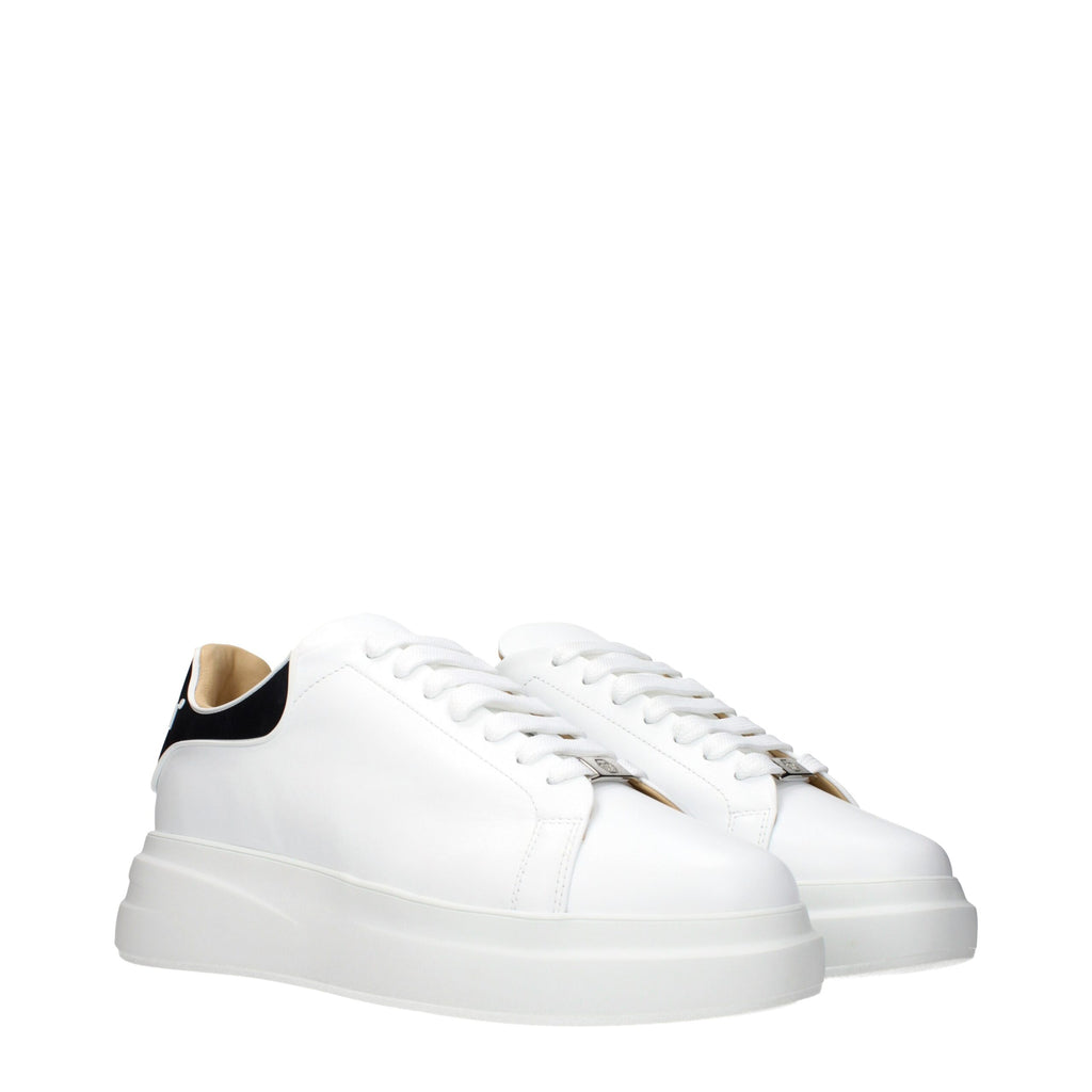 Philipp Plein Weiße Low-Top-Sneaker aus Leder