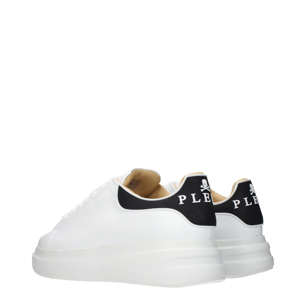 Philipp Plein Weiße Low-Top-Sneaker aus Leder