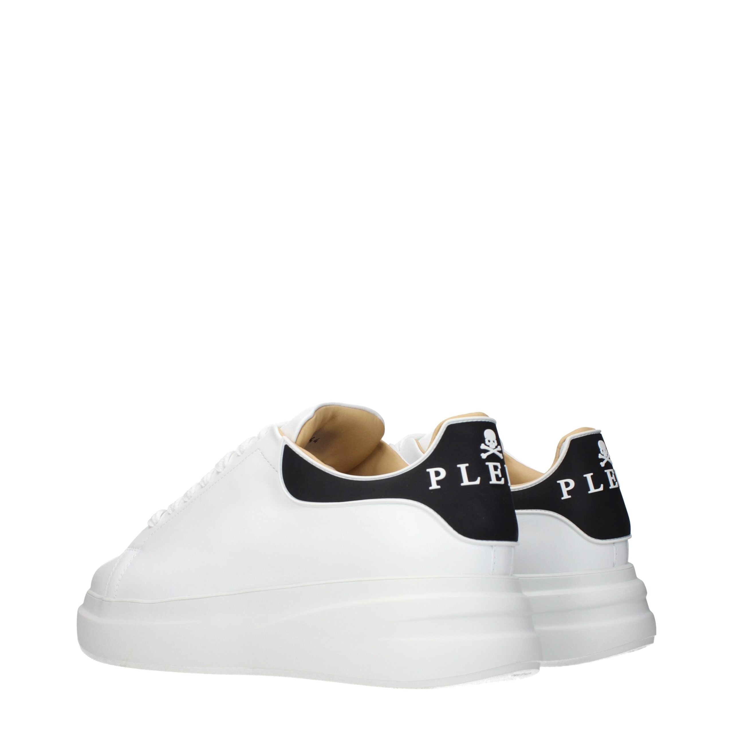Philipp Plein Weiße Low-Top-Sneaker aus Leder