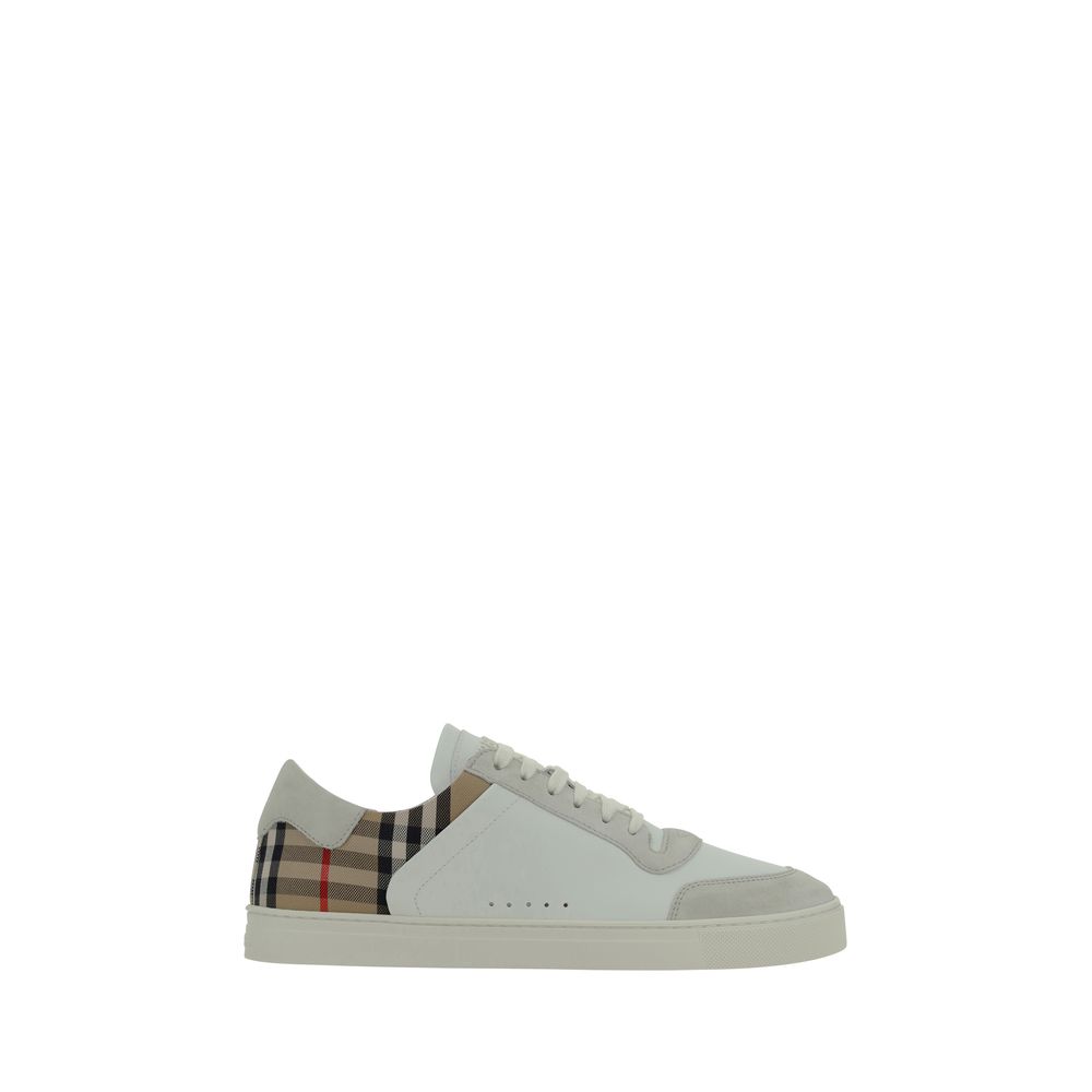 Burberry Weiße Low-Top-Sneaker aus Gummi